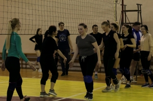 Товарищеский матч по волейболу среди женских команд