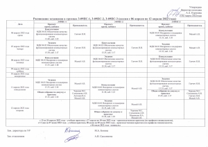 Расписание экзаменов в группах 3-09ПС