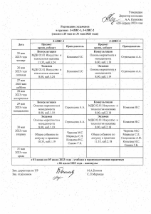 Расписание экзаменов в группах 3-43ВС-1,2